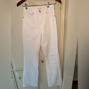 Good American Flare White Jeans